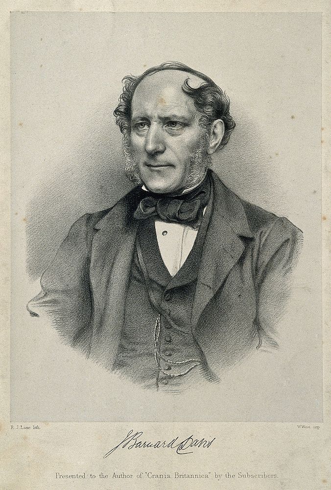 Joseph Barnard Davis. Lithograph by R. J. Lane.