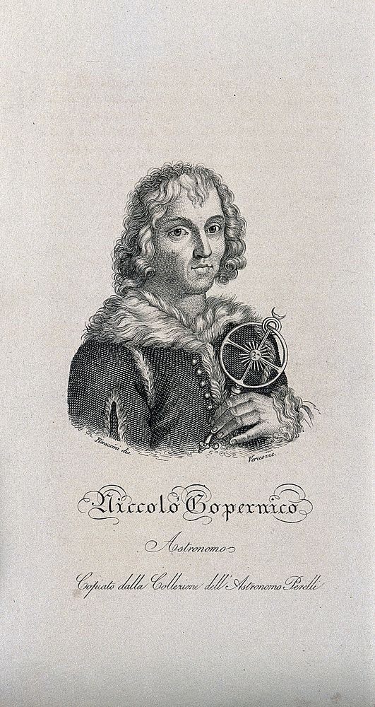 Nicolaus Copernicus. Stipple engraving by F. Rosmäsler, ca. 1832, after I.A. Scharffen.