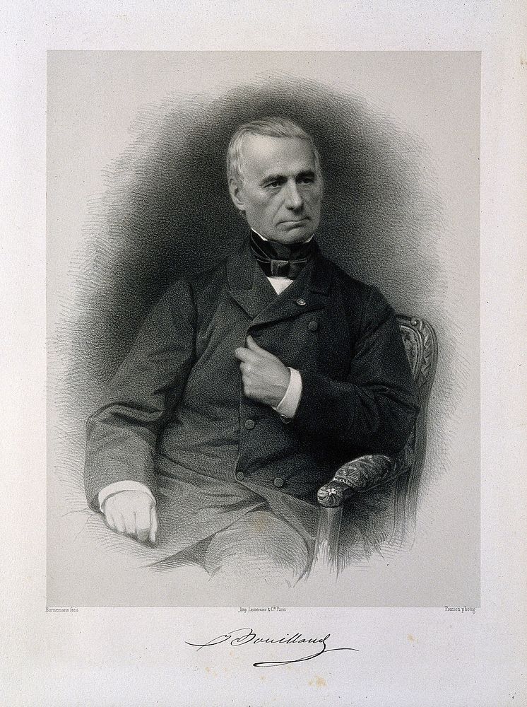 Jean-Baptiste Bouillaud. Lithograph by C. Bornemann after P.L. Pierson.