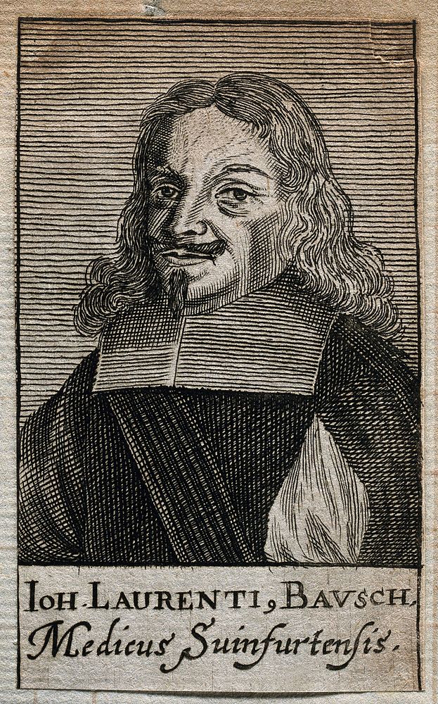 Johann Lorenz Bausch. Line engraving, 1688.