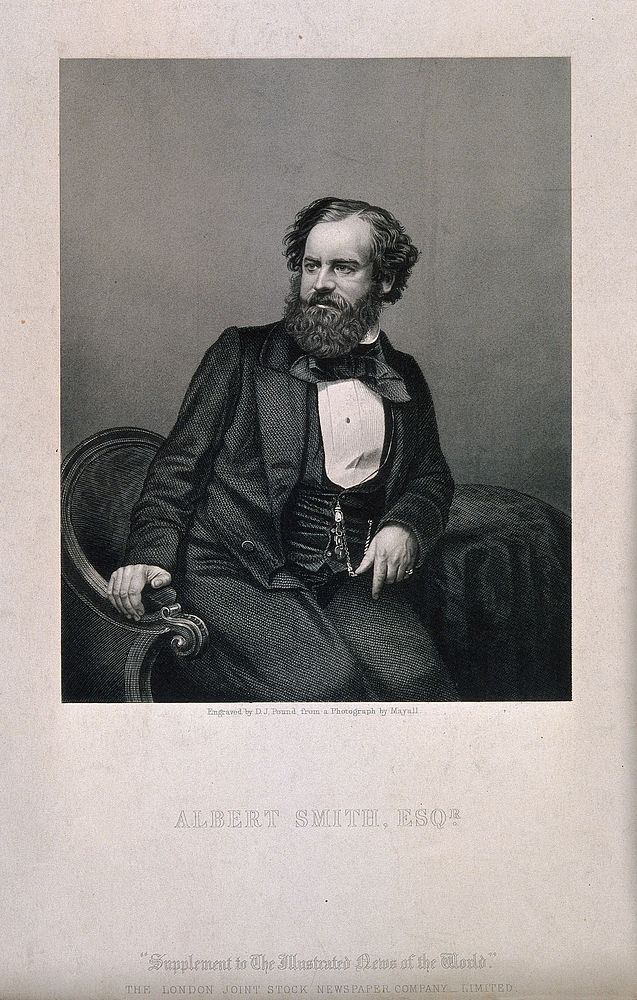 Albert Richard Smith. Engraving by D. J. Pound after J. Mayall.