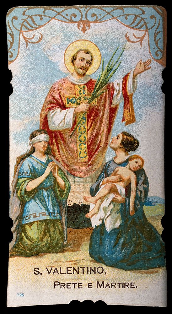 Saint Valentine. Colour lithograph, 1906.