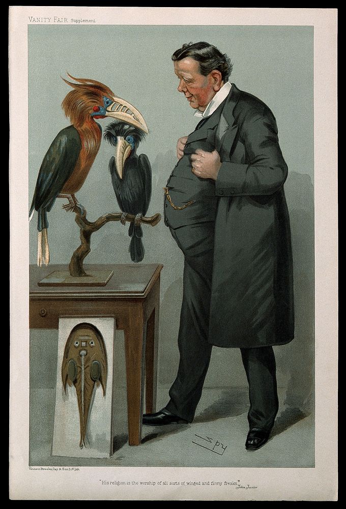 Sir Edwin Ray Lankester. Colour lithograph after Sir L. Ward [Spy].