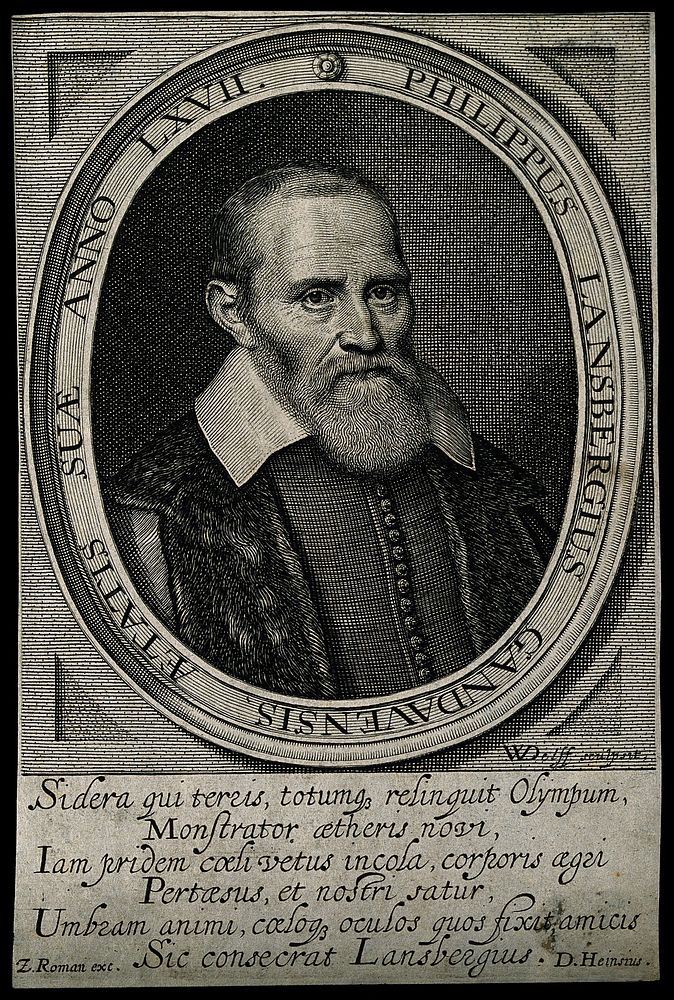 Philipp Lansbergen. Line engraving by W. Delff.
