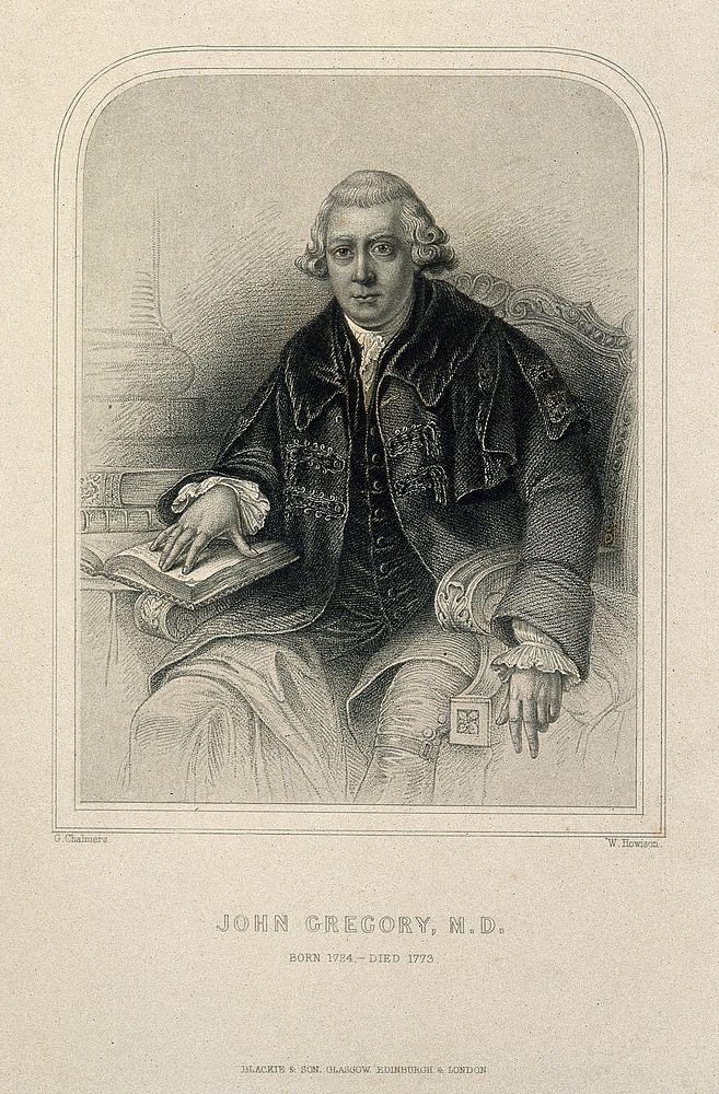 John Gregory. Stipple engraving by W. Howison after G. Chalmers.