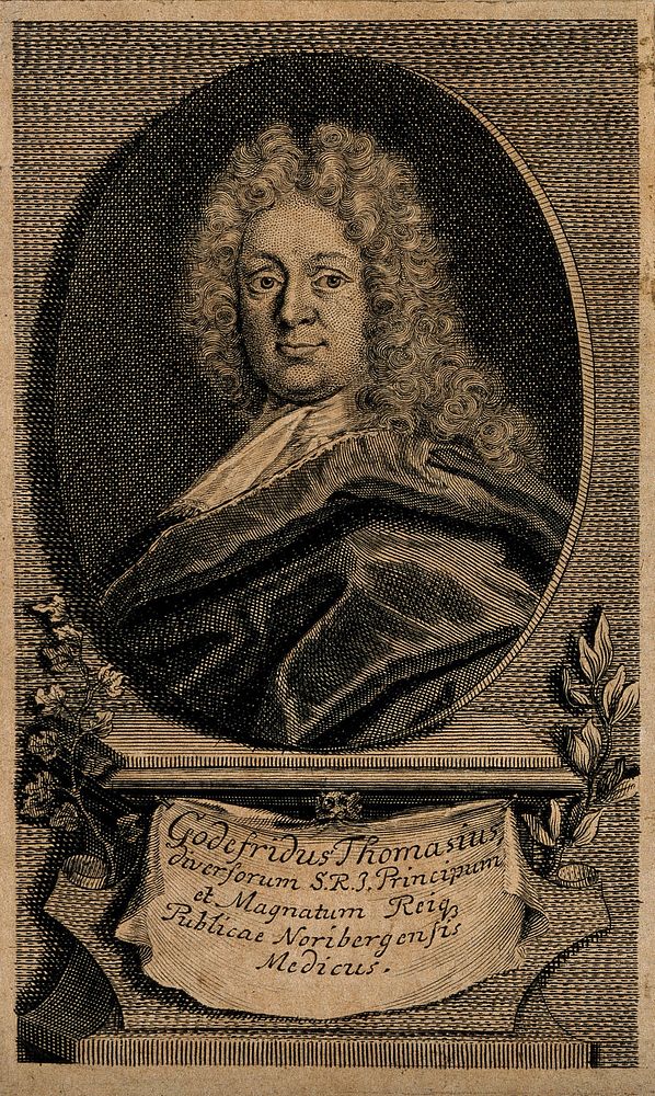 Godefridus Thomasius. Line engraving.