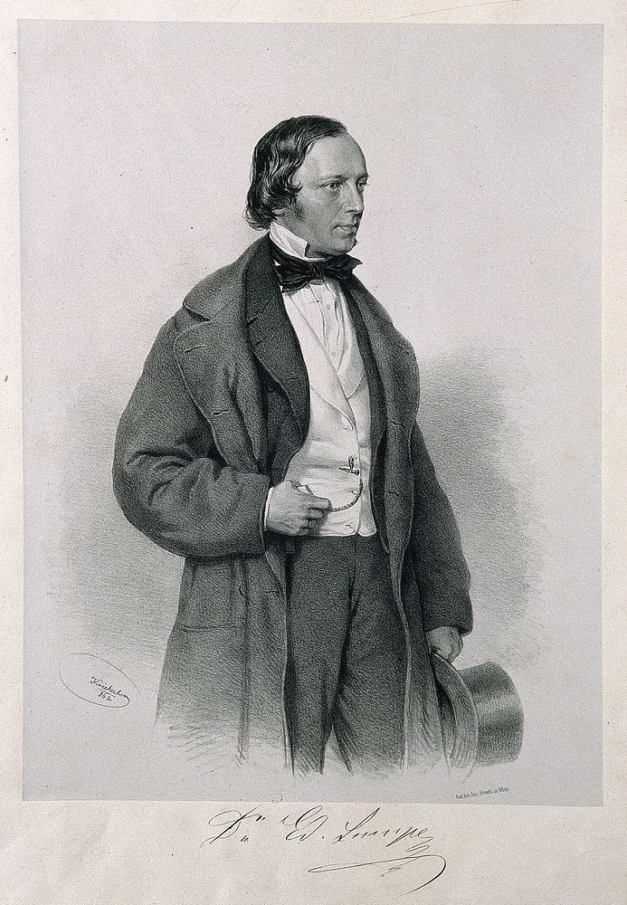 Eduard Lumpe. Lithograph by F. Kriehuber, 1862.