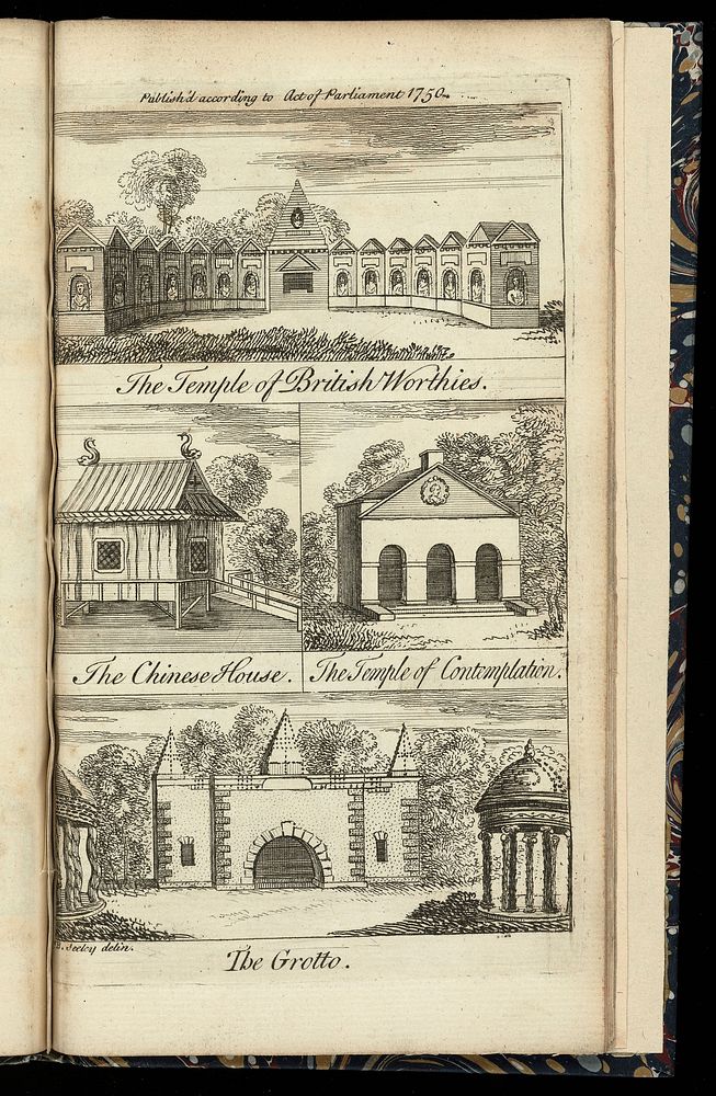 A description of the gardens of Lord Viscount Cobham at Stow in Buckinghamshire / [By B. Seeley].