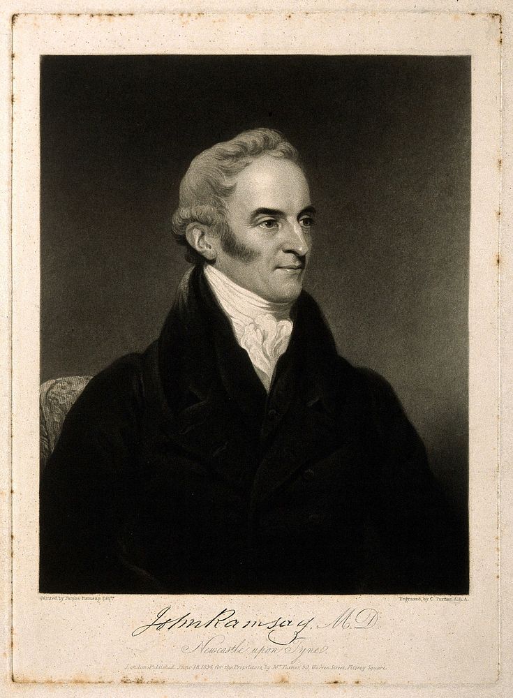 John Ramsay. Mezzotint by C. Turner, 1834, after J. Ramsay.