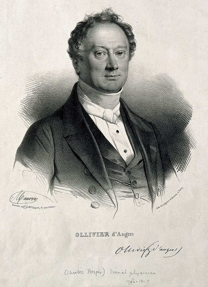 Charles Prosper Ollivier d'Angers. Lithograph by N. E. Maurin.