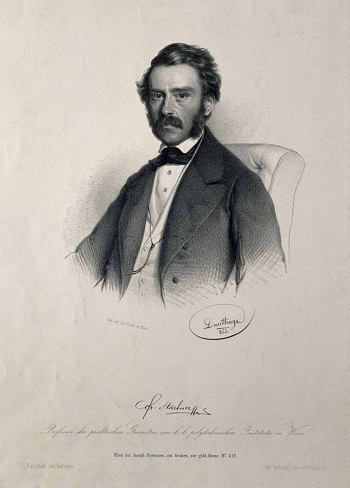 Fr. Hartner. Lithograph by A. Dauthage, 1855.