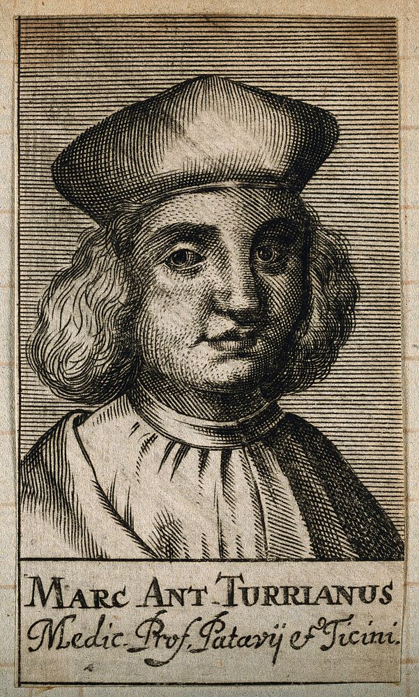 Marc Antonio della Torre [Turrianus]. Line engraving, 1688.