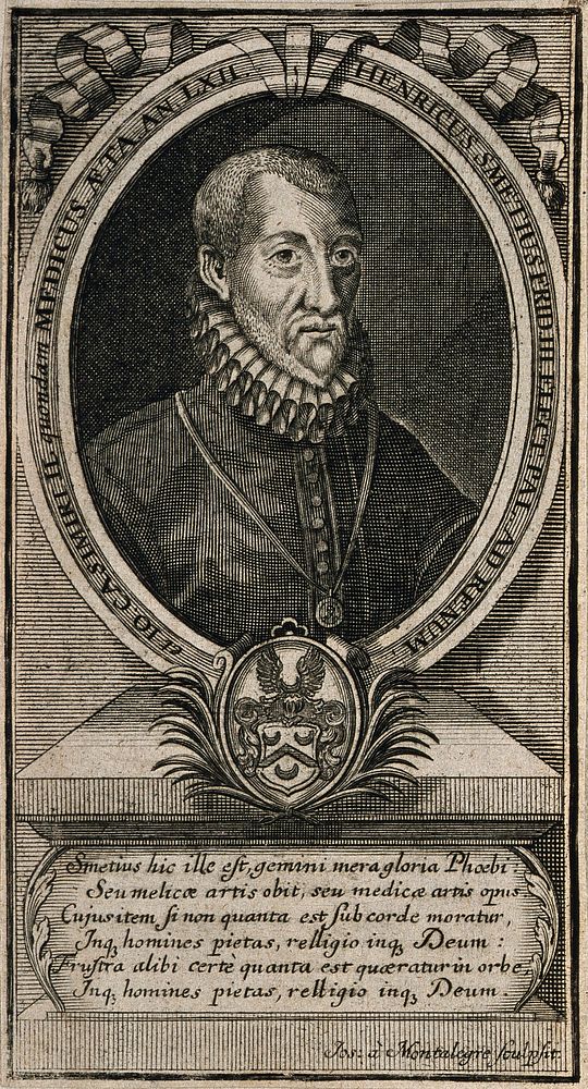 Hendrik Smet (Henricius Smetius). Line engraving by J. à Montalegre after J. Granthomme.