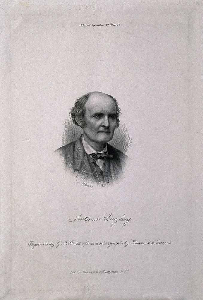 Arthur Cayley. Stipple engraving by G.J. Stodart, 1883, after Barraud & Jerrard.