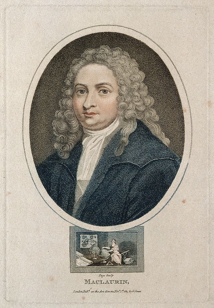 Colin Maclaurin. Coloured stipple engraving by R. Page, 1814.