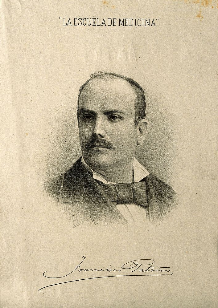 Francisco Patiño. Lithograph, 1888.