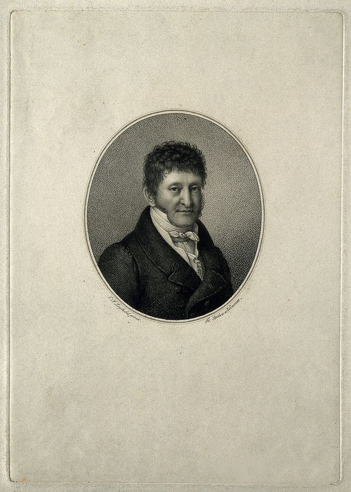 Leopold Anton Goelis (Gölis). Stipple engraving by F.X. Stöber after E. F. Leybold.
