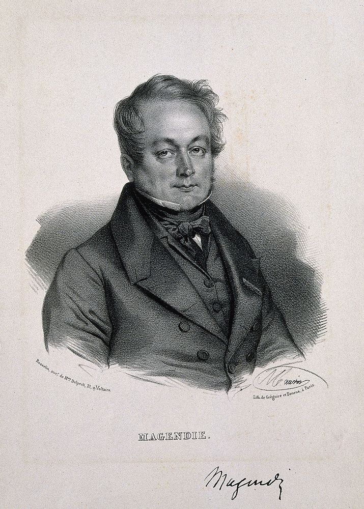 François Magendie. Lithograph by N. E. Maurin, 1837.