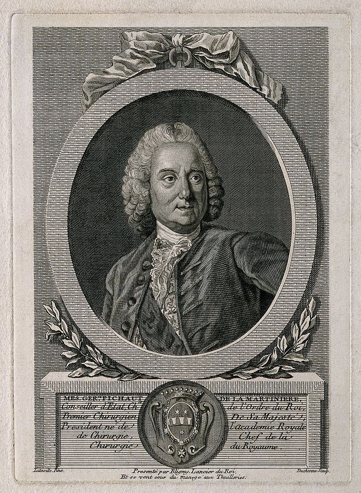Germain Pichault de Lamartinière. Line engraving by Duchenne after F. A. de Latinville.