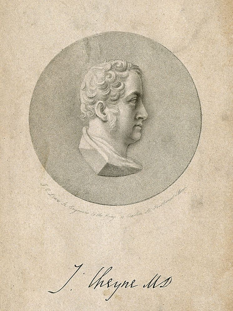 John Cheyne. Stipple engraving by F. C. Lewis.