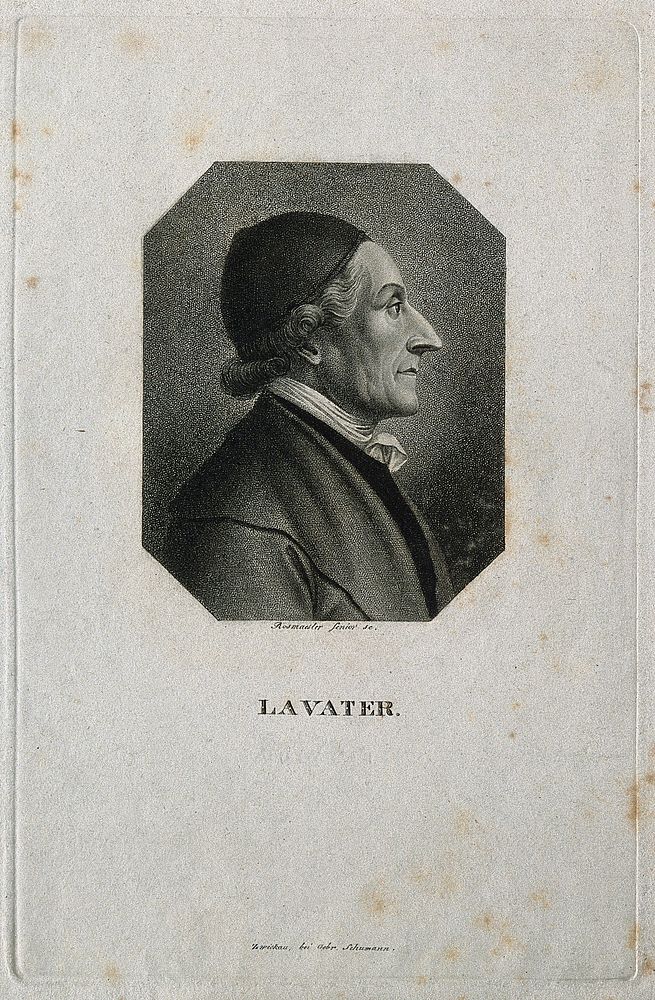 Johann Caspar Lavater. Line engraving by W. Bromley, 1789, after J. H. Lips [].