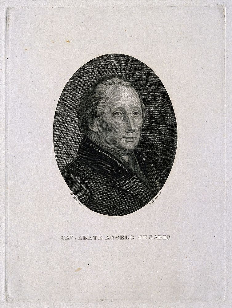 Giovanni Angelo Cesaris. Line engraving by P. Caronni after N. Mellini.