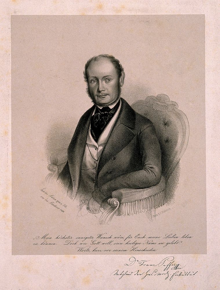 Franz Puffer. Lithograph by J. Nitschner, 1850.