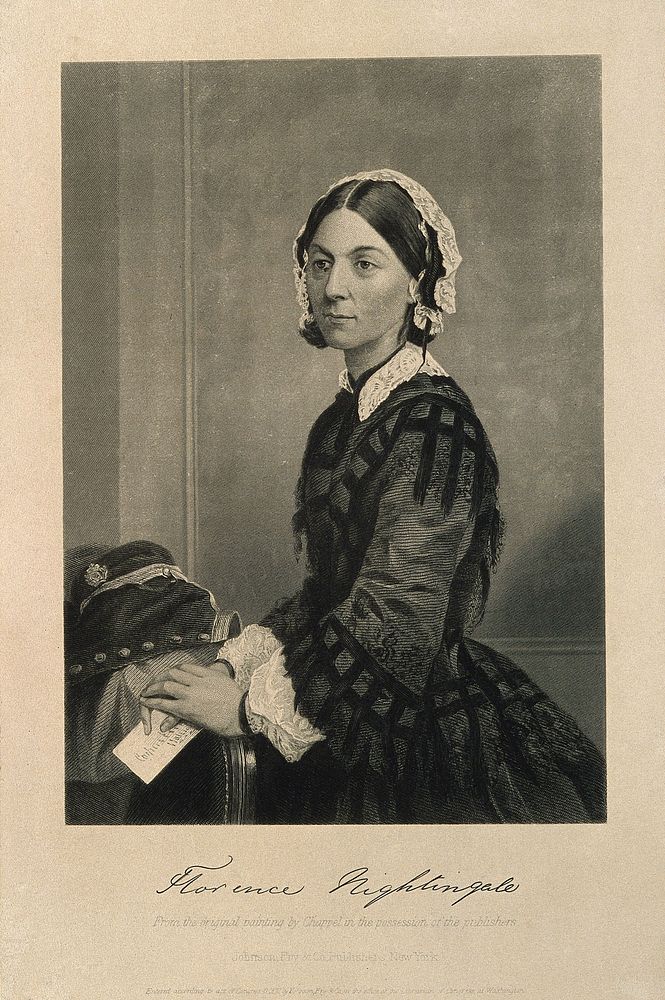 Florence Nightingale. Engraving, 1872, after A. Chappel.