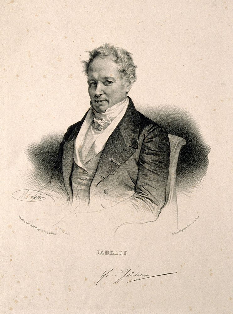 Jean François Nicolas Jadelot. Lithograph by N. E. Maurin.