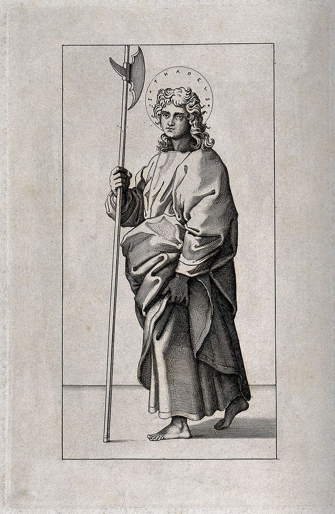 Saint Jude. Line engraving after M.A. Raimondi after Raphael.
