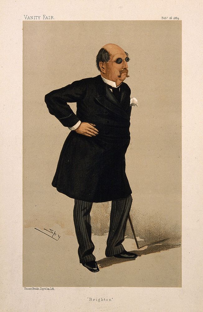 Sir William Tindal Robertson. Chromolithograph by Vincent Brooks, Day & Son, 1889, after Sir L. Ward [Spy].