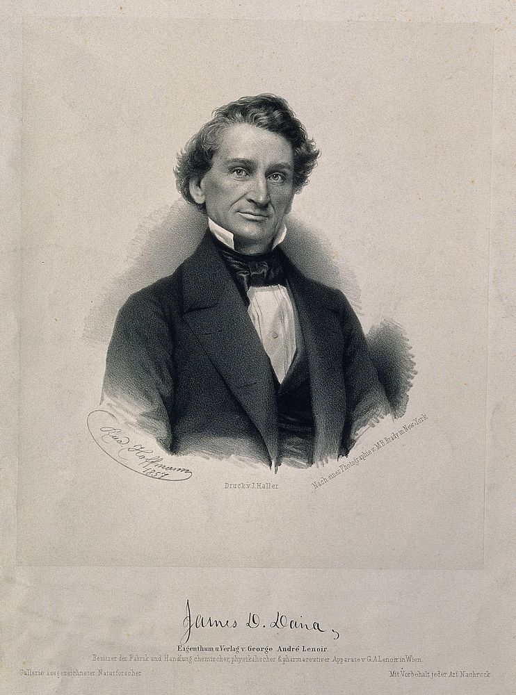 James Dana. Lithograph by R. Hoffmann, 1857, after M. B. Brady.