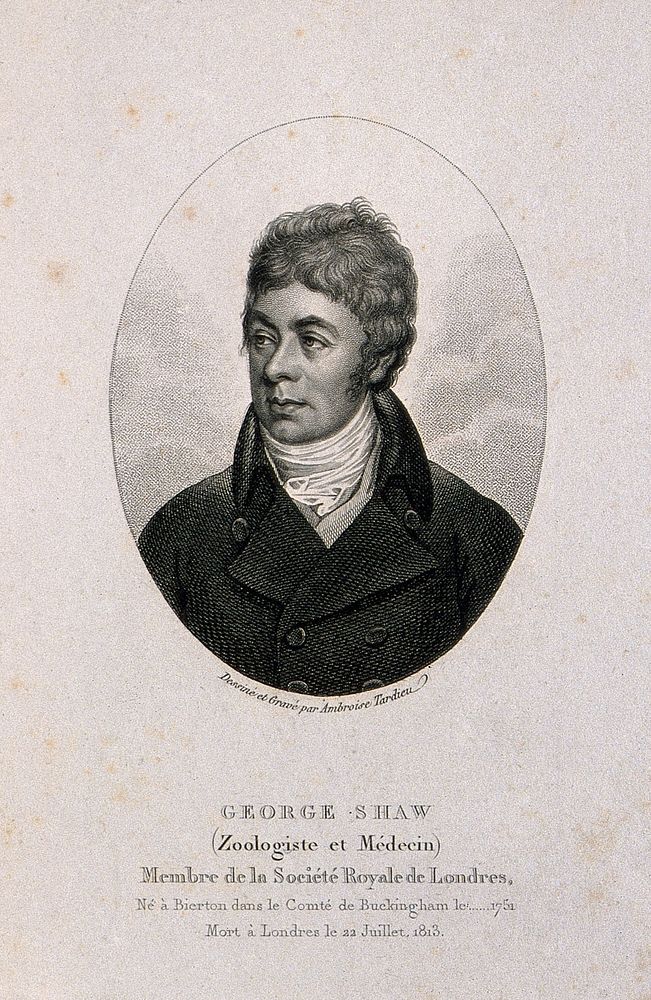 George Shaw. Stipple engraving by A. Tardieu after himself after J. Russell.