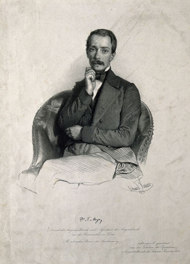 Ignaz Meyr. Lithograph by E. Kaiser, 1852.