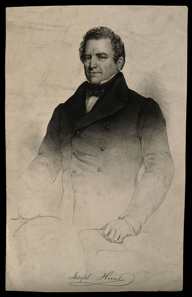 Joseph Hume. Line engraving.