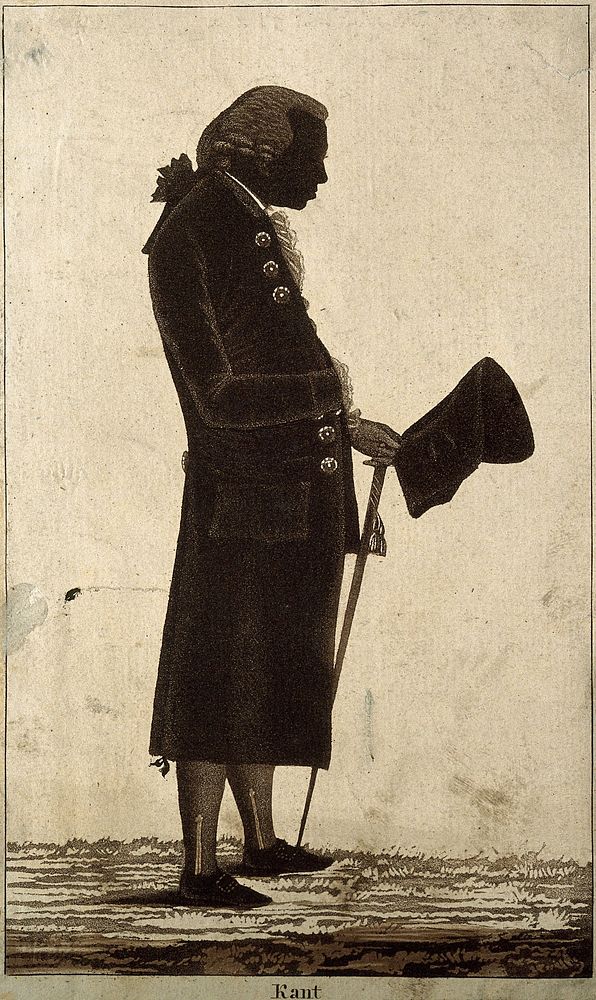 Immanuel Kant. Aquatint silhouette by J.T. Puttrich, 1793.