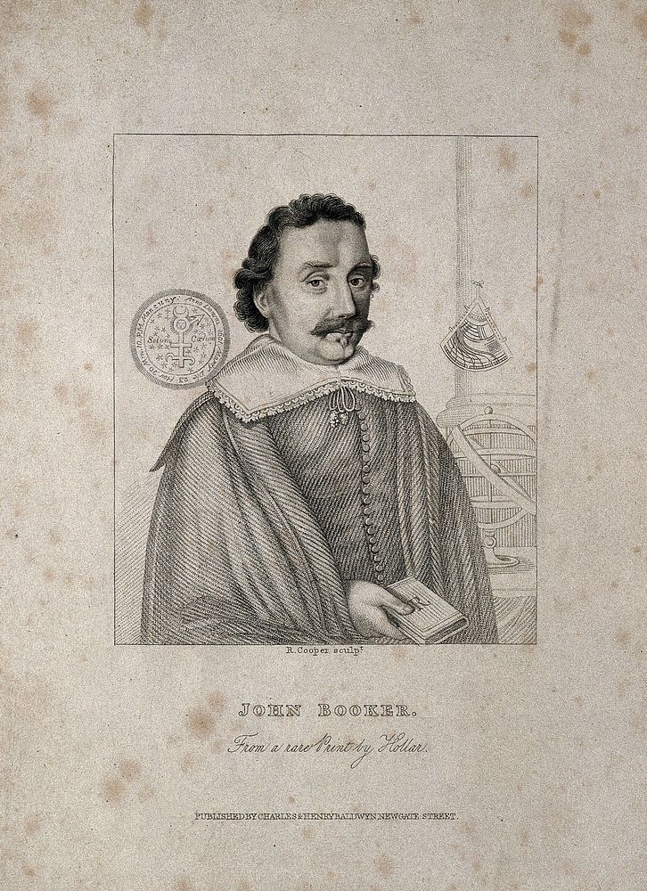 John Booker. Stipple engraving by R. Cooper after Hollar.