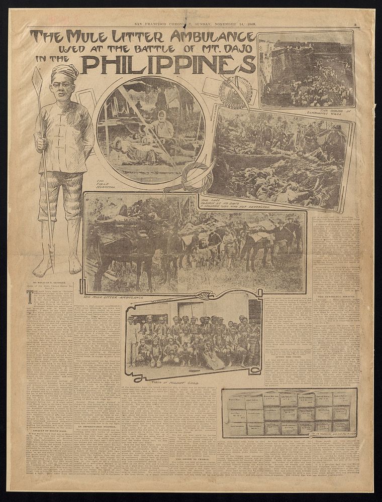 The mule litter ambulance used at the battle of Mt. Dajo in the Philippines / by William N. Armiger (late of the sixth…