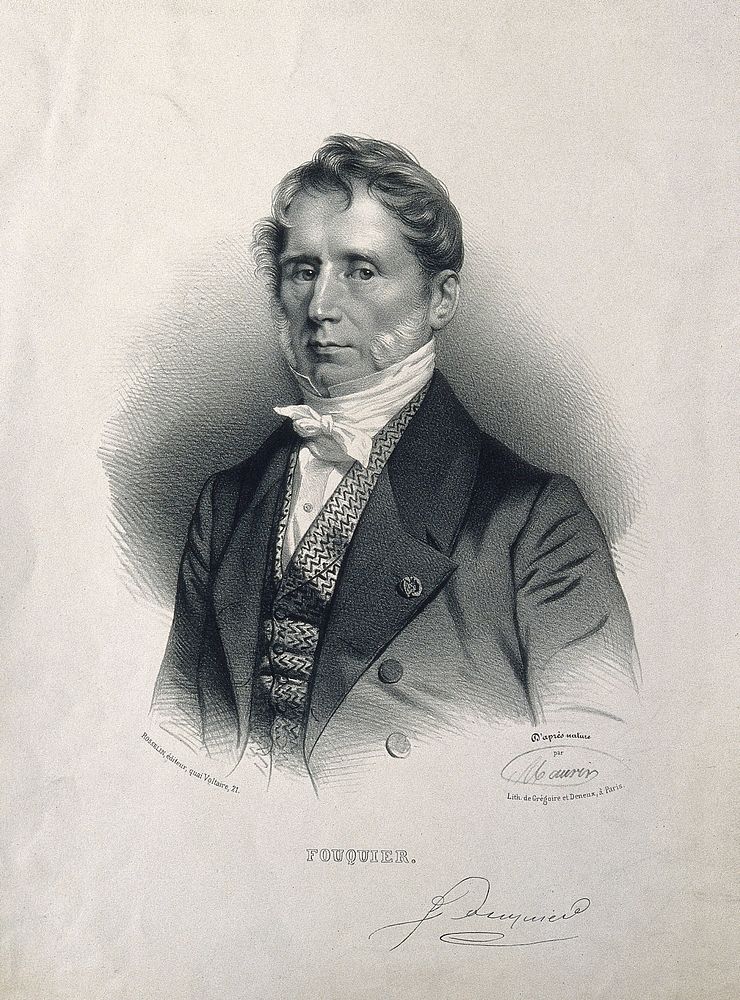 Pierre-Eloi Fouquier. Lithograph by N. E. Maurin after himself.