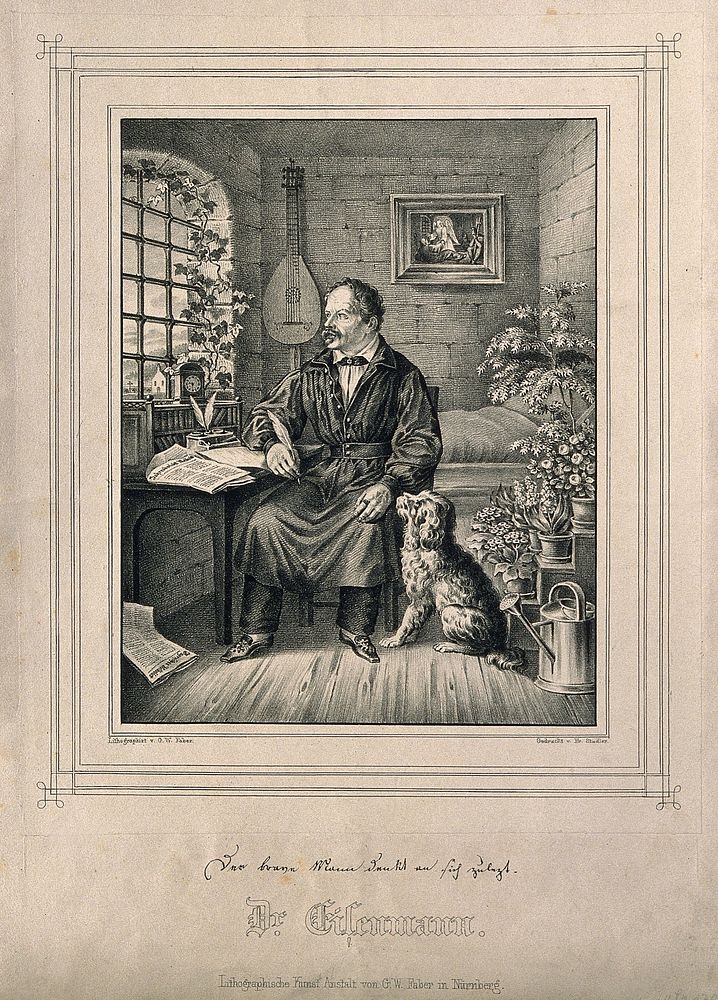 Gottfried Eisenmann. Lithograph by G. W. Faber.
