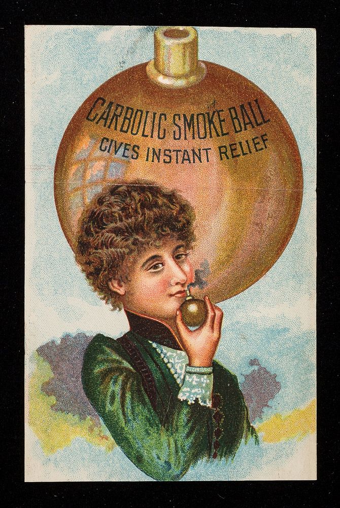 Oh this wretched hay fever, I must try the ... Carbolic Smoke Ball : gives instant relief.