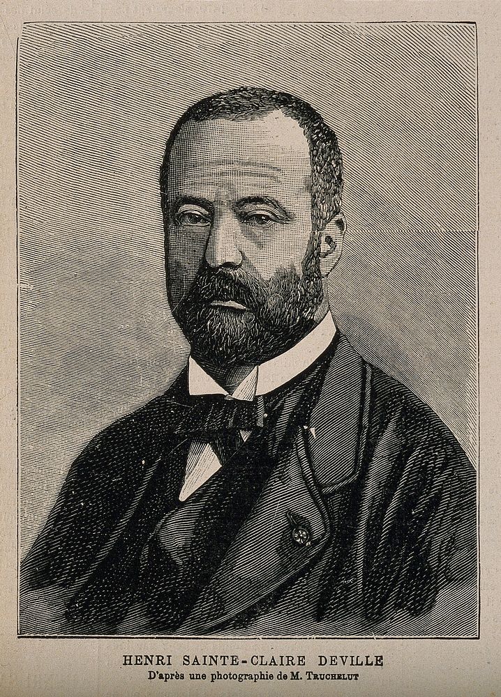 Henri Étienne Sainte-Claire Deville. Wood engraving, 1879 [], after M. Truchelut.