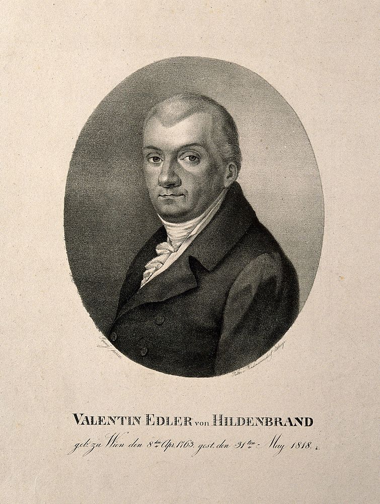 Johann Valentin von Hildenbrand. Lithograph by Ritter von Radmansdorf after J. H. Jenny.