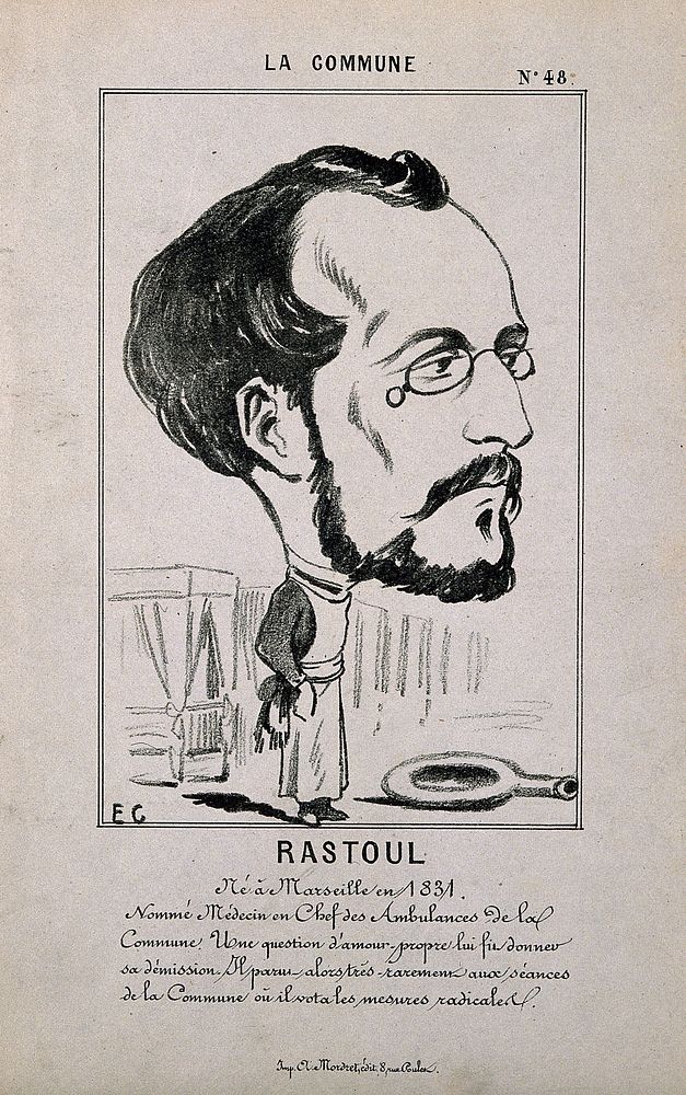 Rastoul. Lithograph by [E. C.], 1871.