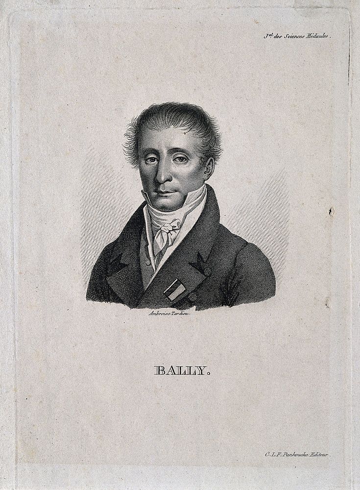 François Victor Bally. Stipple engraving by A. Tardieu.