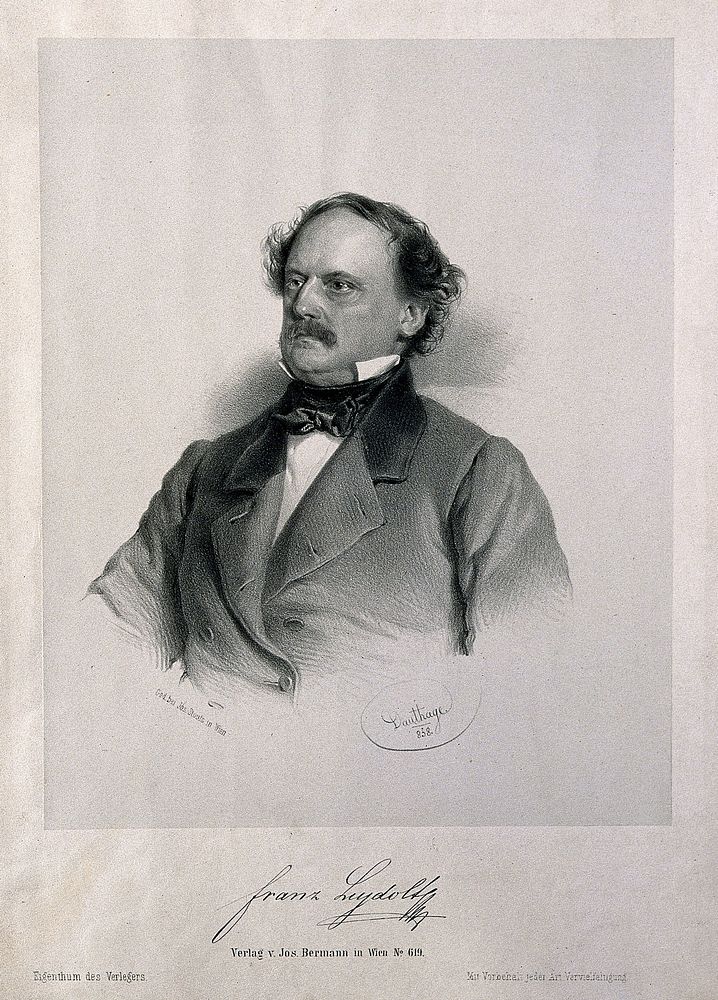 Franz Leydolt. Lithograph by A. Dauthage, 1858.