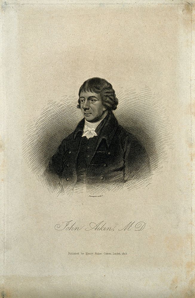John Aikin. Stipple engraving by J. Thompson, 1823.