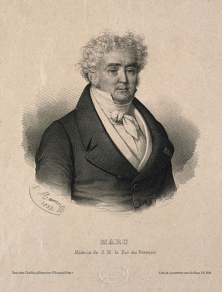 Charles Chrétien Henri Marc. Lithograph by A. Maurin, 1833.