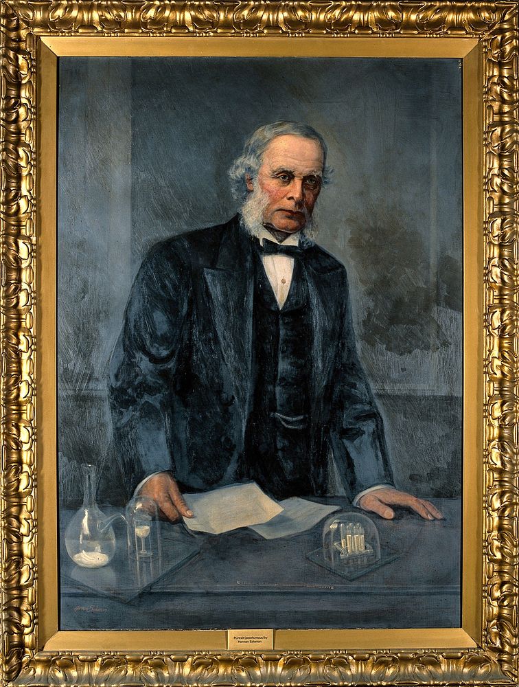 Joseph Lister, 1st Baron Lister (1827-1912), surgeon. Oil painting by Harry Herman Salomon after a photograph.