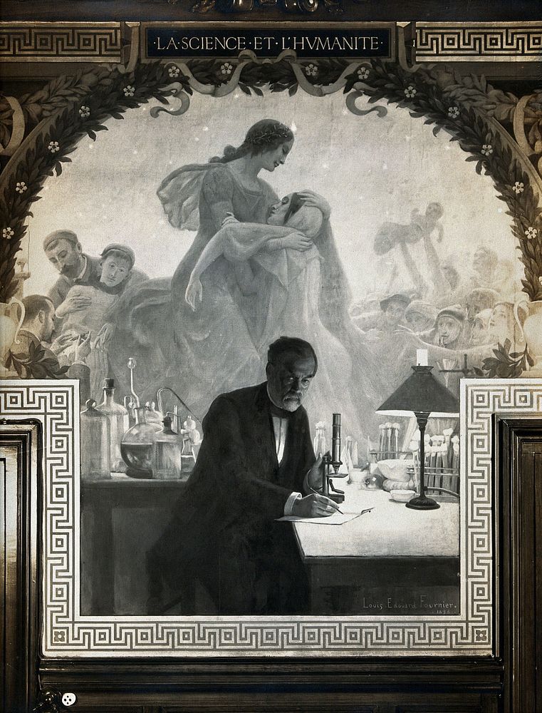 Louis Pasteur. Photograph after Louis Edouard Fournier.